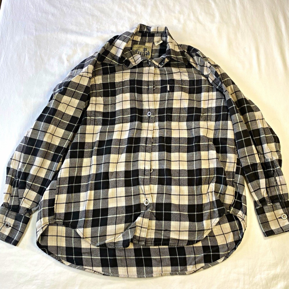 Levi Strauss & Co. SilverTab‎ Flannel Plaid Long Sleeve Button-Up Shirt XS